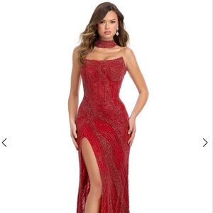 Elegant Red Evening Gown